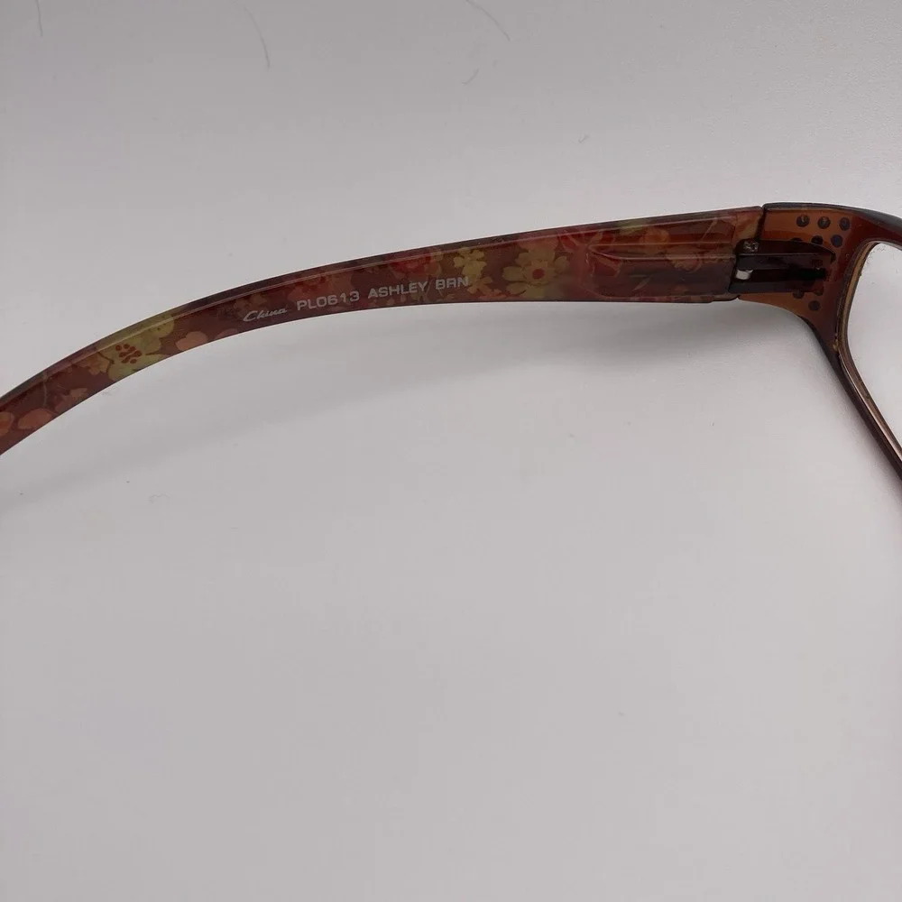Foster Grant Brn Floral Jeweled Reading Glasses Frames ASHLEY BRN‎ 54/16-129
